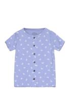 Nmfvemia Aop Ss Slim Top Blue Name It