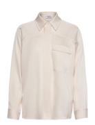 Shiny Pocket Blouse Cream Filippa K