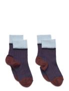 2-Pack Colour Block Socks Patterned FUB