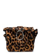 Leopa Leather Iris Buckle Bag Brown Becksöndergaard