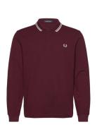 Ls Twin Tipped Shirt Burgundy Fred Perry