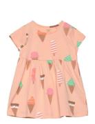 Dress Short Sleeved Icecreams Pink Lindex