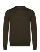 Keane Merino Crew Neck Sweater Khaki J. Lindeberg