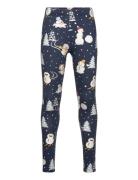 Leggings Snowman Aop Navy Lindex