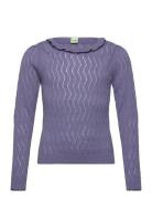 Pointelle Blouse Purple FUB