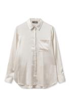 Mmlinda Satin Shirt White MOS MOSH