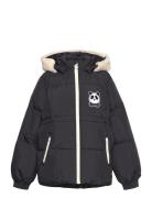 Panda Hooded Puffer Jacket Black Mini Rodini