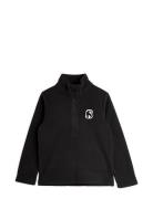 Microfleece Zip Ls Tee Black Mini Rodini