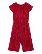 Jumpsuit S S Plisse Foil Sprin Red Lindex