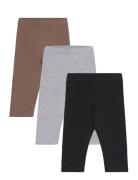 Leggings Brushed Inside 3 P Black Lindex