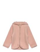 Jacket Ears Cotton Fleece Pink Huttelihut