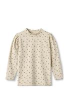 Kelly Puff Ls Blouse Cream Fliink