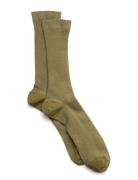 Fine Cotton Rib Socks Khaki Mp Denmark