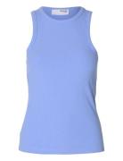 Slfanna O-Neck Tank Top Noos Blue Selected Femme