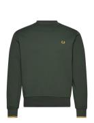 Crew Neck Sweatshirt Khaki Fred Perry