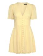 Mini V-Neck Dress Yellow ROTATE Birger Christensen