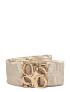 Dante6-Motif Logo Tape Belt Gold Cream Dante6