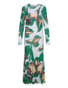 Erica Print Wrap Dress Green WOOD WOOD