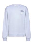 Printed Message Sweatshirt Blue Mango