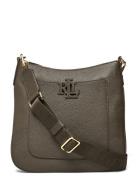 Pebbled Leather Large Cameryn Crossbody Khaki Lauren Ralph Lauren