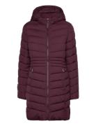 Chevron-Quilted Hooded Jacket Burgundy Lauren Ralph Lauren