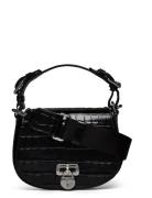 Embossed Medium Tanner Crossbody Bag Black Lauren Ralph Lauren