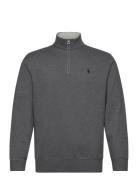 Luxury Jersey Quarter-Zip Pullover Grey Polo Ralph Lauren