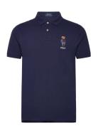 Custom Slim Fit Polo Bear Polo Shirt Navy Polo Ralph Lauren