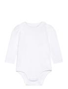 Puff-Sleeve Jersey Bodysuit White Ralph Lauren Baby