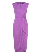 Stretch Jersey Tie-Front Dress Purple Lauren Ralph Lauren