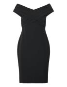 Crepe Off-The-Shoulder Cocktail Dress Black Lauren Ralph Lauren