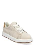 Angeline Iv Suede & Leather Sneaker Beige Lauren Ralph Lauren