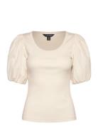 Stretch Cotton Balloon-Sleeve Tee Cream Lauren Ralph Lauren