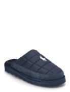 Reade Suede-Trim Quilted Scuff Slipper Navy Polo Ralph Lauren