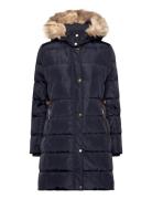 Faux-Fur-Trim Hooded Down Coat Navy Lauren Ralph Lauren