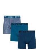 Cotton Stretch Boxer 3P Blue Björn Borg