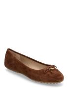 Jayna Suede Driver Flat Brown Lauren Ralph Lauren