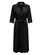 Onlaris Life Ls Belt Shirt Dress Cc Wvn Black ONLY