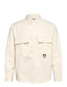 Textured Square Utility Shirt Cream SIXTH JUNE