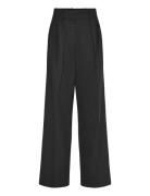 Wide Leg Wool-Blend Suit Trousers Black Mango