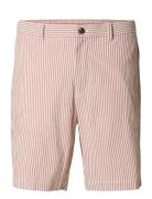 Slhregular-Karl Seersucker Shorts Noos Red Selected Homme