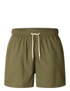 Slhcooper-Seersucker Swimshorts Green Selected Homme