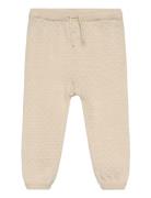 Merino Pants W. Hole Pattern Beige Copenhagen Colors