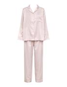 Leo Sateen Pyjamas Aop Pink Missya