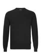 M Cotton Structure Sweater Black J. Lindeberg