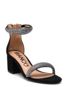 Bialisbon Sandal Rhinest Faux Suede Black Bianco