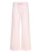 Wide Leg Cotton Joggers Pink Mango