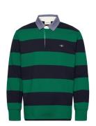 Reg Chambray Stripe Heavy Rugger Green GANT