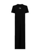 Monologo Long Rib Tee Dress Black Calvin Klein Jeans