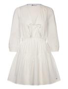 Tjw Poplin Tiered Mini Dress Ext Cream Tommy Jeans